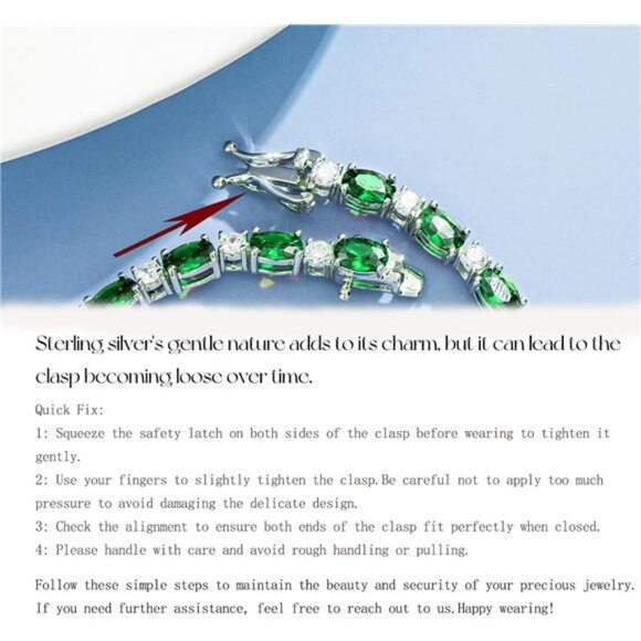 Birthstone Bracelets Sterling Silver Tennis Bracelets Charm Fine Jewelry Gifts - Picture 5 of 7